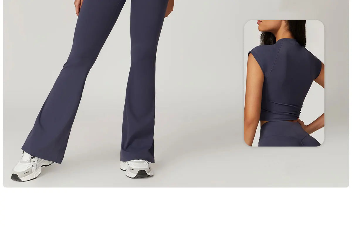 VIVU Flared Leggings Blue gray