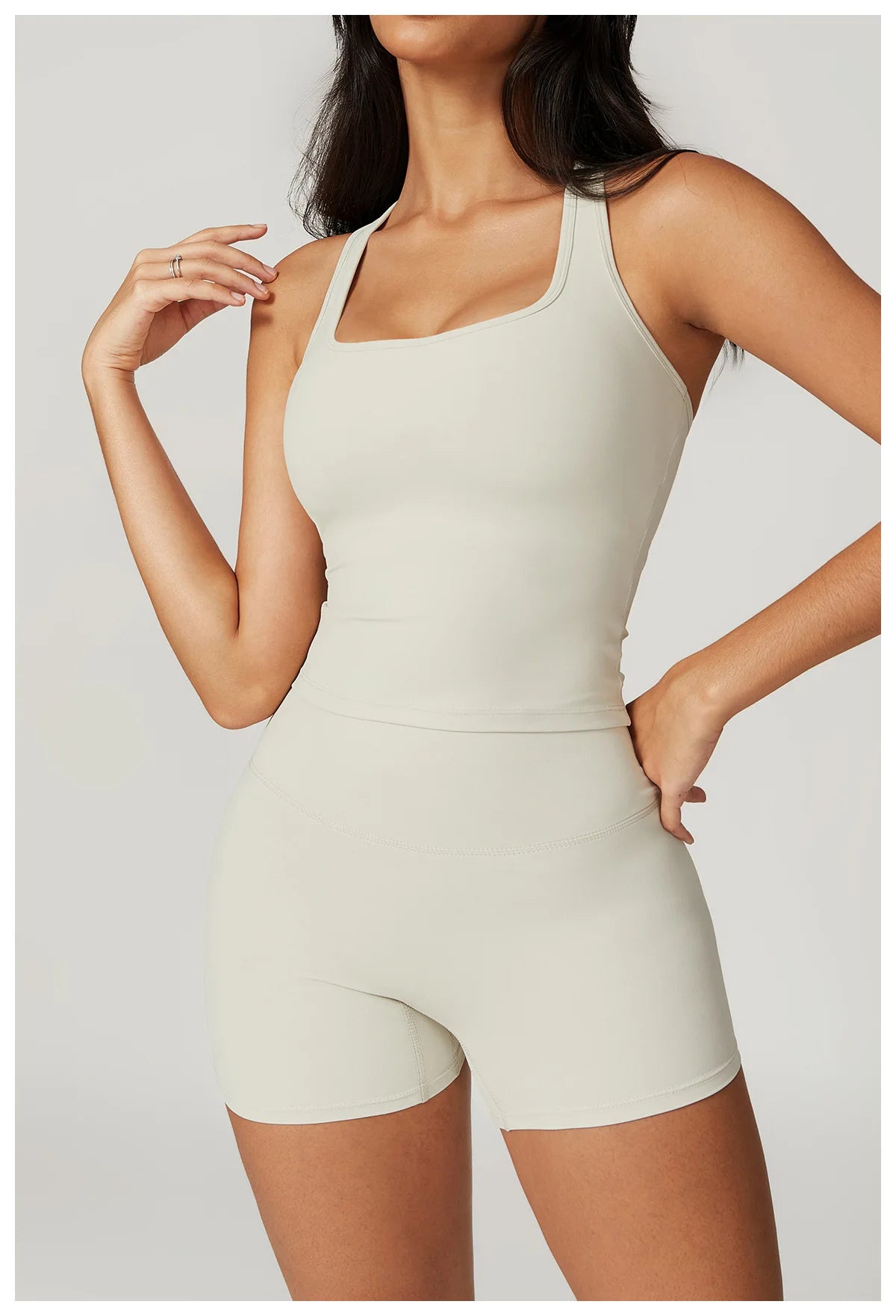 VIVU Seamless Sports Bra Swan White