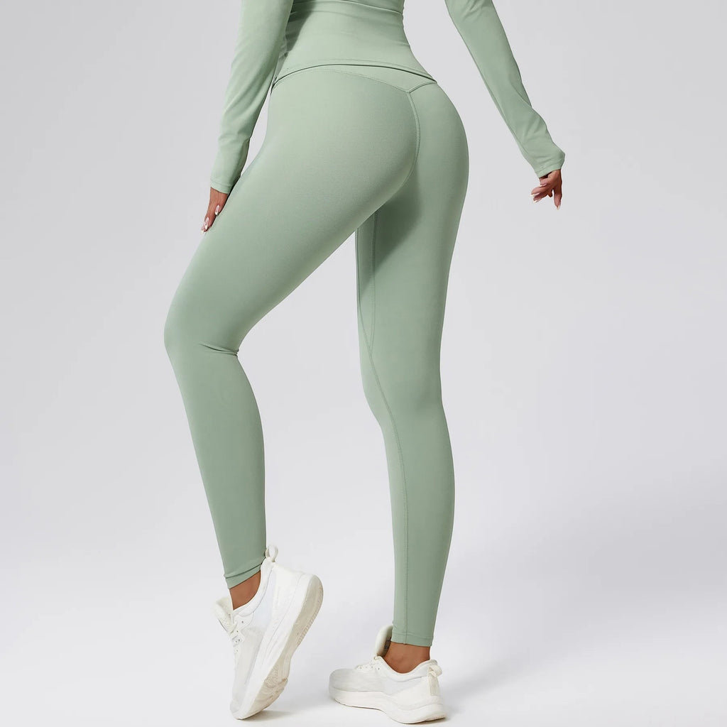 VIVU Seamless High Waist Leggings - Sage Green