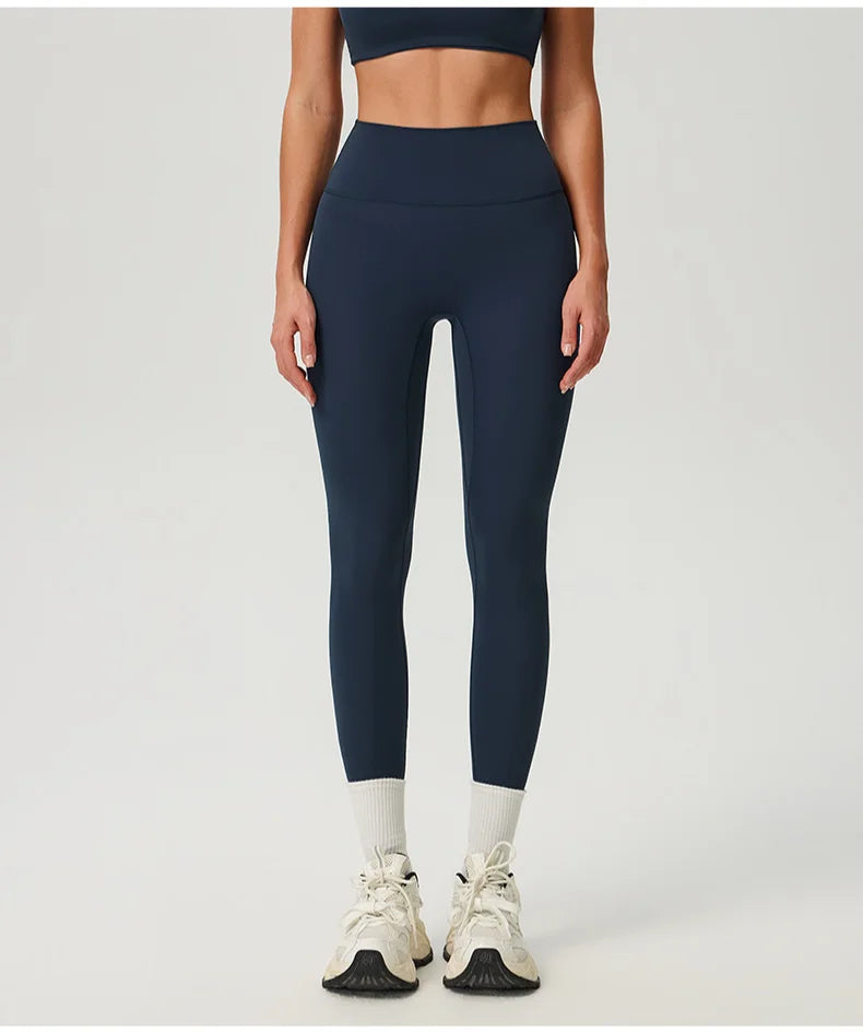 VIVU High Waist Yoga Leggings Badge Blue