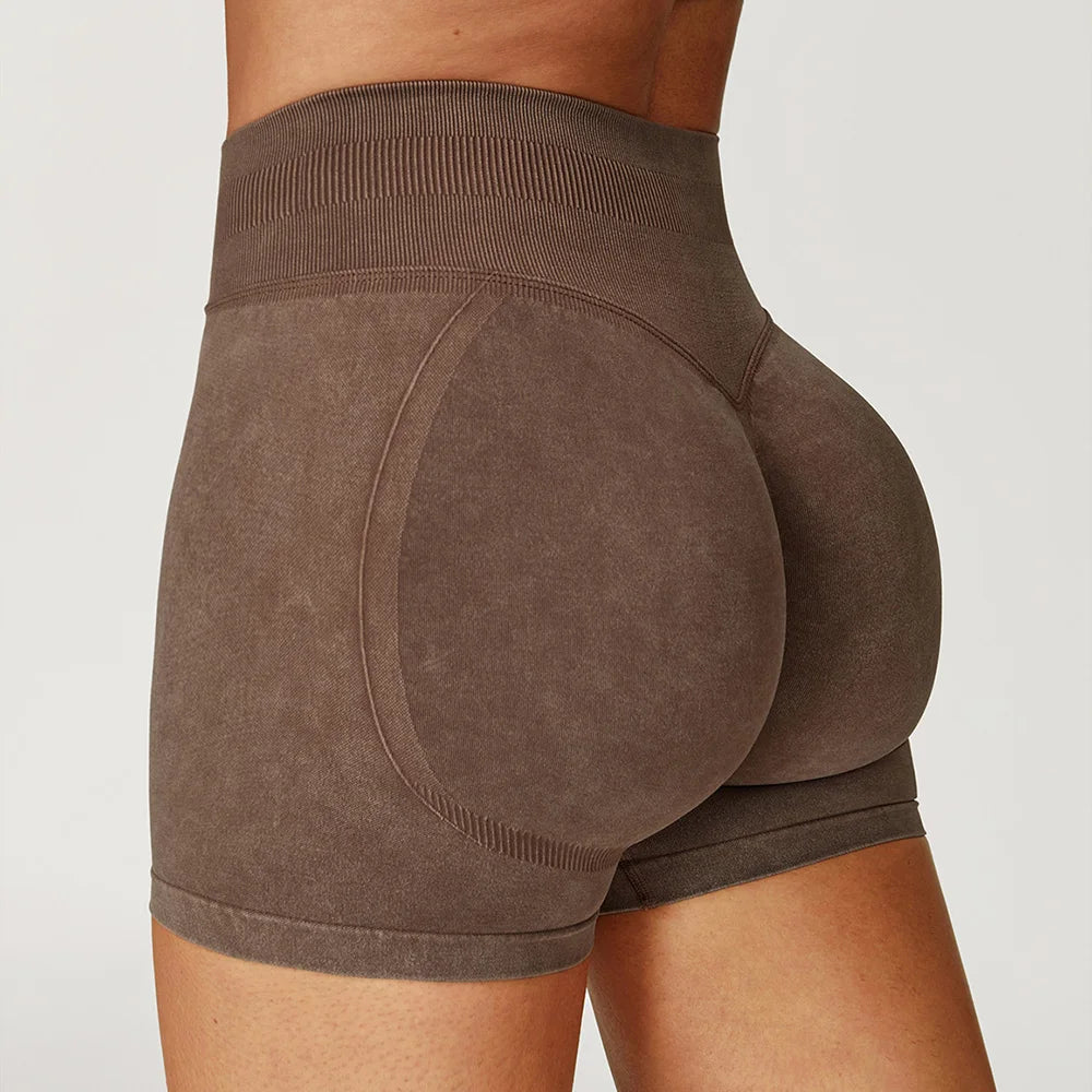 VIVU Scrunch Sand-Wash Yoga Shorts - photo 3
