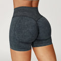 VIVU Sand Wash Yoga Shorts Sand Washing Black
