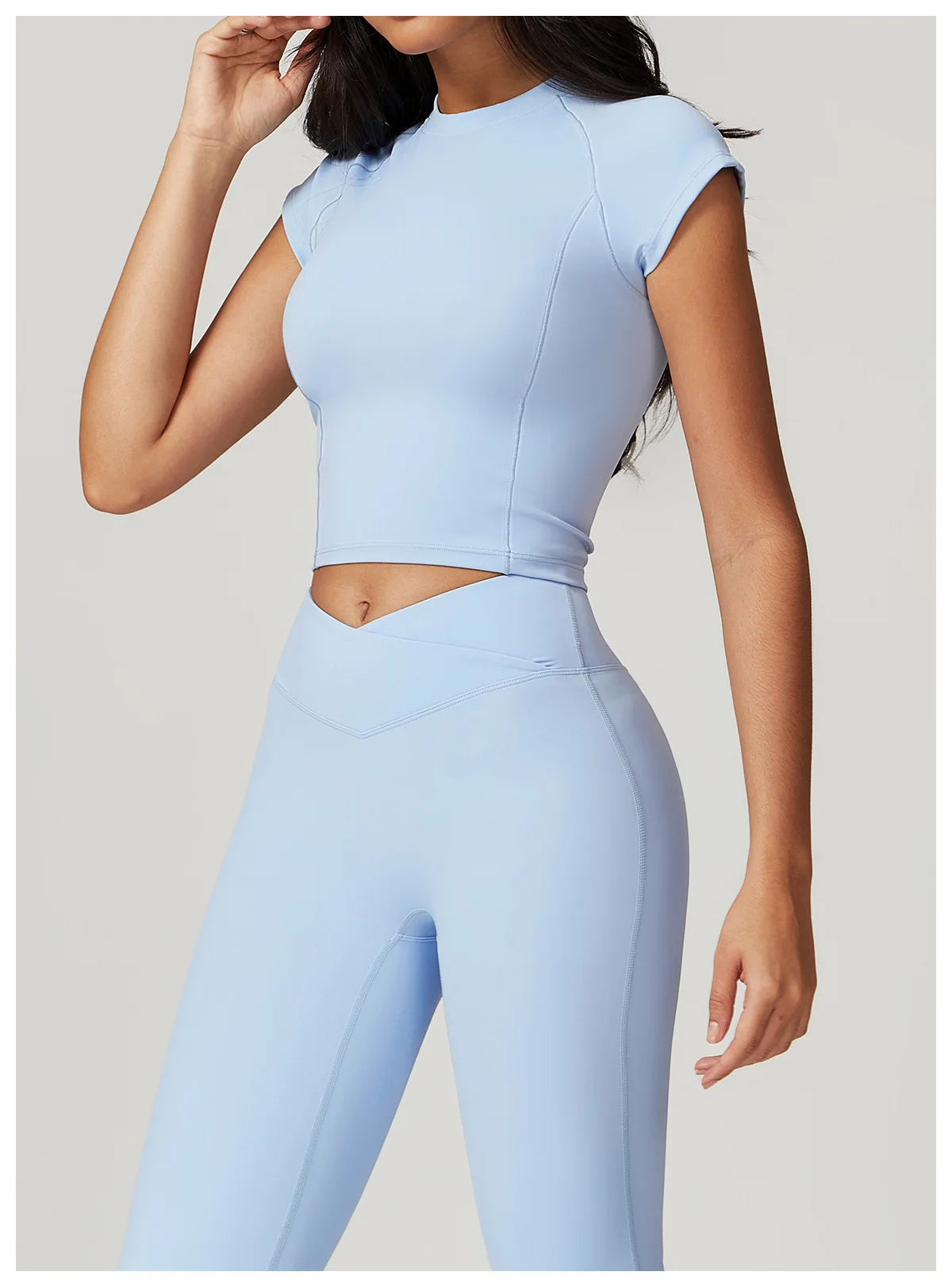 VIVU Yoga Tops Sky Blue