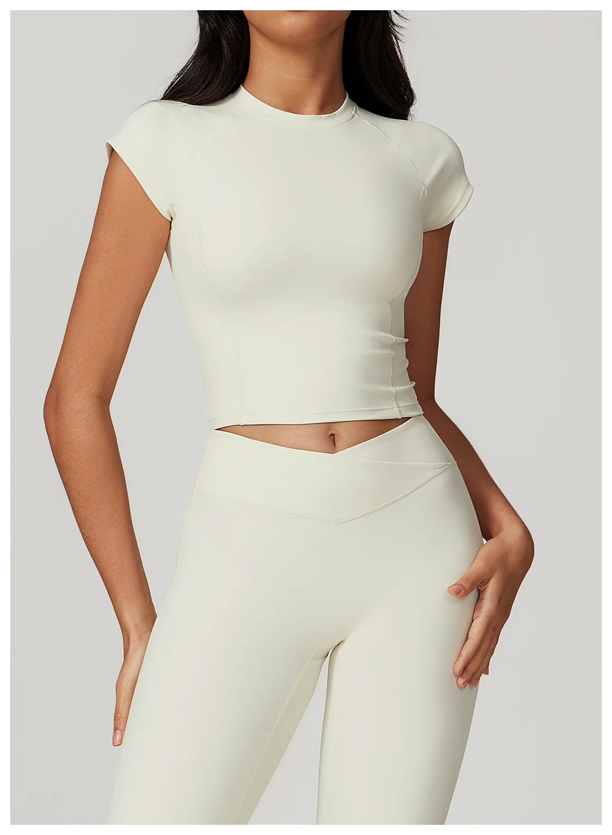 VIVU Yoga Tops Cream apricot