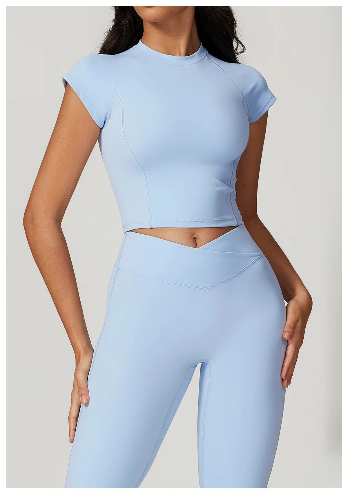 VIVU Yoga Tops Sky Blue