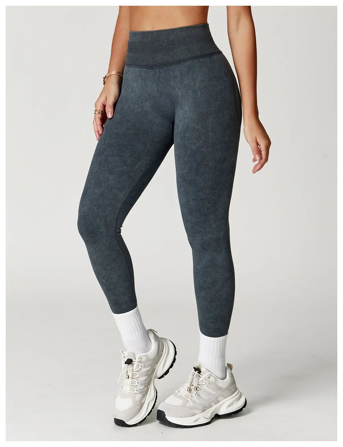 VIVU Seamless High Waist Leggings charcoal black